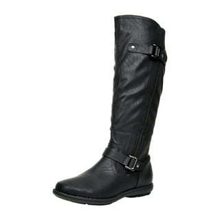 Nature Breeze Fringe Women's Moccasin Boots in Black - Walmart.com