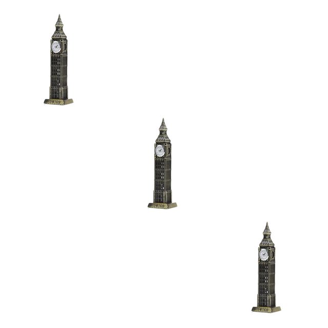 Cateissary Estatuas Grandes Regalo Familia Línea Alta Gama Torres Estatua Cobre Cepillado Gran Torre Estatuilla Viviente Única Torres Big Ben Type1 NO1