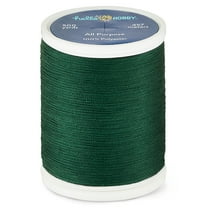 Hello Hobby Rich Green 100% Polyester All Purpose Thread, 500 Yards