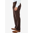 thumbnail image 3 of KingSize Men's Big & Tall No Hassle Classic Fit Expandable Waist Double-Pleat Dress Pants, 3 of 6