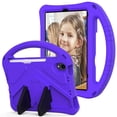 thumbnail image 2 of Case Compatible With iPad Mini 7 (A17 Pro)2024/6th Gen,Kids Friendly,With Handle and Contractible Kickstand,Lightweight Shockproof Rugged EVA Drop-proof Anti-fall Cute Cover Case,Purple, 2 of 6