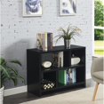 thumbnail image 2 of Pemberly Row Console Three-Tier Bookcase in Black Wood Finish, 2 of 5