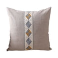 thumbnail image 1 of Almohada de tiro simple moderna de lino de estilo étnico con bordado geométrico, 1 of 6