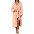 thumbnail image 2 of YanHoo Plush Robes for Women Long Fluffy Soft Hooded Bathrobe with Belt Pockets Cozy Warm Fall Winter Spa Robes, 2 of 8