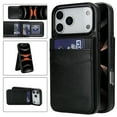 thumbnail image 5 of Asuwish Screen Protector Included PU Leather Soft Shell Wallet Cell Phone Case with Screen Protector for iPhone 17 Pro Max, Black, 5 of 9