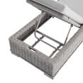 thumbnail image 2 of Modway Conway Sunbrella? Outdoor Patio Wicker Rattan Chaise Lounge in Light Gray Gray, 2 of 11