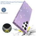 thumbnail image 4 of Allytech Glitter Case for Samsung Galaxy S22 Ultra 5G 2022,Crystal Clear Bling Sparkly Shiny Soft Flexible TPU Slim Drop Protection Shock-Absorption Case for Galaxy S22 Ultra 6.8" 2022 Released,Purple, 4 of 6