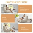 thumbnail image 6 of Large Comfy Bean Bag Chairs for Adults, Memory Foam Bean Bag Sofa, Ergonomic Fireside Beanbags Lazy Sofa with High-Resilience Foam, Non-Slip Base for Living Room, Bedroom, Dorm, Office, 6 of 7
