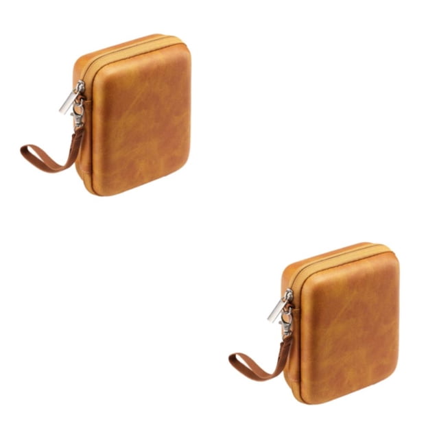 Electronicheart 1/2/3 Portable for Zipper Closure Guitar Pick Storage Bag Waterproof Plectrum Organizer Carrying Case Musical Instrument Orange Half Mesh 2PCS
