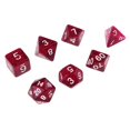 thumbnail image 1 of Dados De Acrílico Del Polígono Dados De 7Pcs Para Las Mazmorras DND MTG RPG Morado oscuro Hugo Conjunto de dados poliédricos, 1 of 7