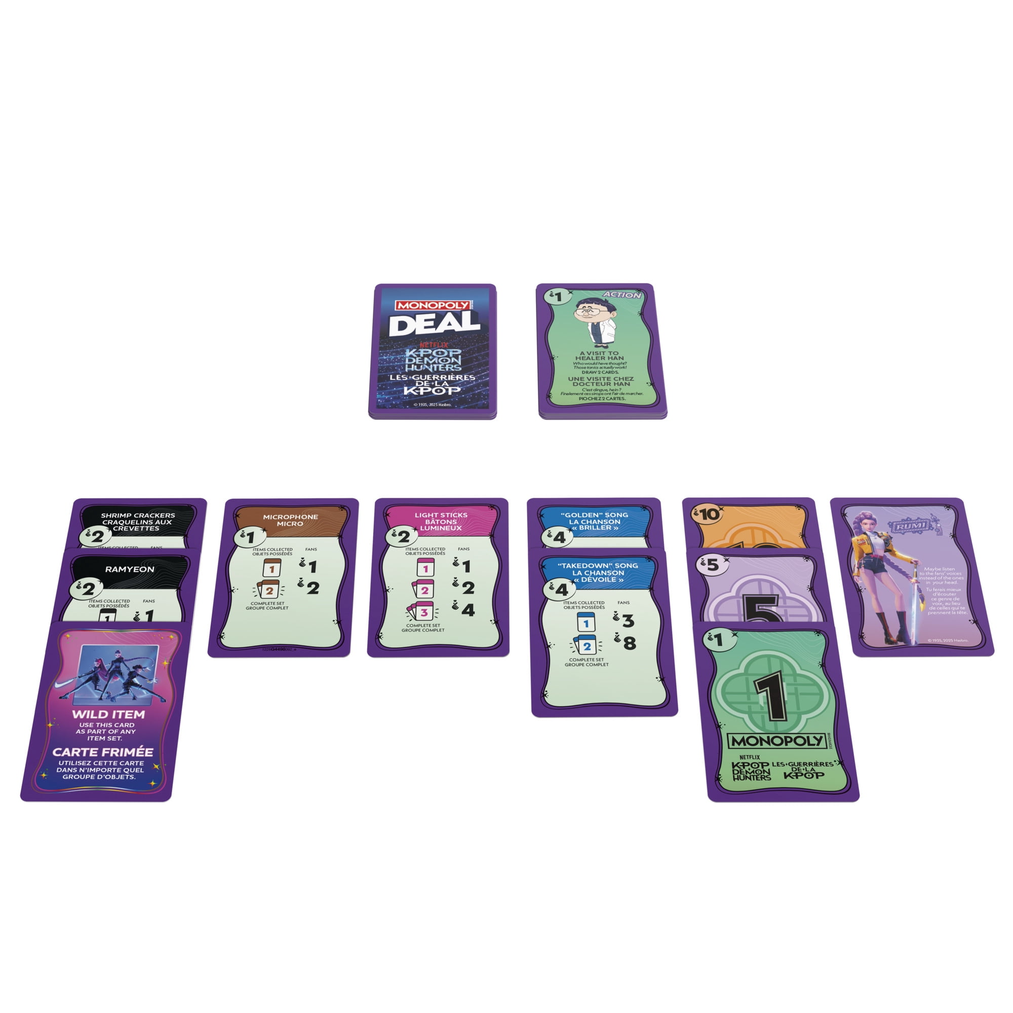 Monopoly Deal: KPop Demon Hunters Card Game, 15 Mins., Family Games for Kids and Teens, 8+
