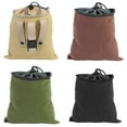 thumbnail image 4 of Canvas Mushroom Foraging Bag Collapsible Camping Foraging Pouch for Hiking Camping, 4 of 8