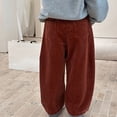 thumbnail image 7 of CPNG Oversized Corduroy Pants for Kids Wide Leg Mid Rise Elastic Waist Loose Comfy Trousers with Pockets Streetwear Spring Trendy Casual Pants, 7 of 7