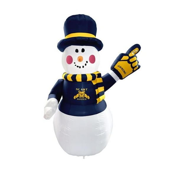 Logo Brands 473-100-SM North Carolina A&T 7 ft. Snowman Yard Inflatable