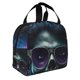 thumbnail image 2 of Easygdp Punk Style Blue Haired Skull Bolsa Térmica Premium - Tela Oxford Impermeable, Gran Capacidad, Bolsillo Frontal, Unisex para Trabajo, Escuela, Actividades al Aire Libre y Picnics, 2 of 8
