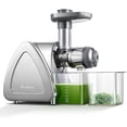 thumbnail image 4 of Cold Press Juicer, Aobosi Slow Masticating Juicer Machines with Reverse Function, Quiet Motor, High Juice Yield with Juice Jug & Brush for Cleaning, Gray, 4 of 8
