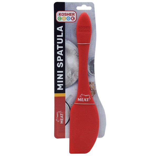 Mini Espátula De Silicona Roja Para Carne - Silicona Resistente De Alta Calidad Para Cocinar Y Hornear - Mango Ergonómico Y Agarre Cómodo - Herramientas De Cocina Codificadas Por Colores - The Kosher