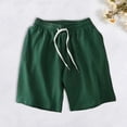 thumbnail image 4 of zeranth Men Summer Casual Shorts Elastic Drawstring Waistband Pockets Athletic Shorts Solid Color Wide Leg Quick-drying Fitness Shorts, 4 of 7