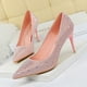 thumbnail image 5 of Zapatos de tacón alto finos de novia a la moda, de lujo, puntiagudos, sexys, para noche, banquete, con diamantes de imitación, con un solo stiletto, para mujer, para oficina, 5 of 5