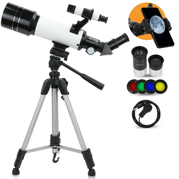 Telescope for Adults & Beginner Astronomers - 70mm Aperture 400mm Telescope with Phone Adapter