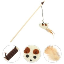 LULULION Teasing Toy Cat Teaser Wand Wood 1Pack