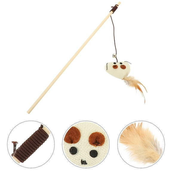 LULULION Cat Teaser Toy Interactive Cat Wand Toy 1Pack