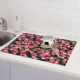 thumbnail image 6 of Sikiie Trendy Floral Dish Drying Mat, Kitchen Counter Mat, Self Drying Mat for Kitchen Counter Dish Drying Pad ,for Dishes, Utensils, Pots and Pans（24" x 18"）, 6 of 7