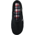 thumbnail image 7 of Norty Mens Slippers - Memory Foam Mule and Clog Slippers - Faux Suede, Microfiber or Flannel 40818-XX-Large Black Microfiber, 7 of 7