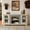 White, variant on 58" Modern TV Stand with 2-Door Storage, Faux Stone Media Console Cabinet for TVs Up to 65 Inch Living Room, Cherry