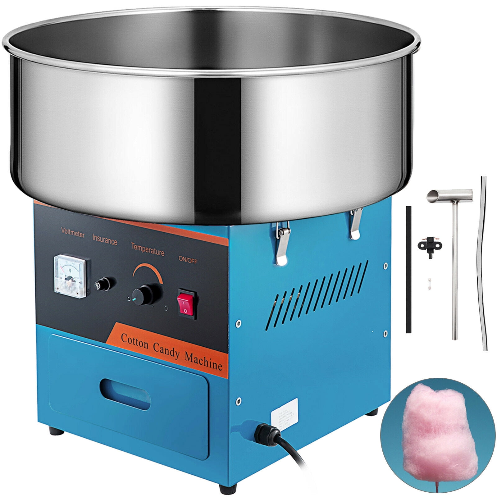 VEVOR 21" Commercial Cotton Candy Machine Sugar Floss Maker