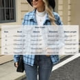 thumbnail image 3 of ZZkhGO Women's Long Sleeve Lapel Hoodless Jacket Plaid Button Cardigan Coat Top with Pocket Fall Casual Thickened Turndown Woollen Coat, 3 of 7