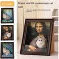 thumbnail image 6 of Mona Lisa Cat Scratcher Bed, Cat Living in Famous Painting, Art 4D Oil with Arm Front Panel, Easy-to-Assemble Bed Couch Cave Condo Creative Home Decoration (Mona Lisa,One Size), 6 of 7