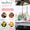 thumbnail image 2 of 16-piece set Paris car air freshener fragrance hanging paper freshener double-sided printed Paris souvenir travel gift suitable for cars, home, closet, travelers, women, men, 2 of 5