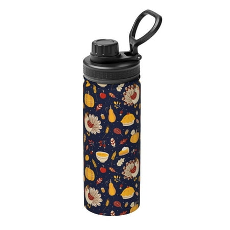 

Ocsxa Turkey And Autumn Print 18oz Stainless Steel Water Bottle Unisex Water Bottle Insulated Sports Water Cup Flask for Cold Water Drinks/Sports/Travel/Car/School