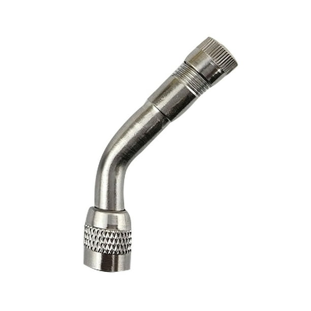 Scienceny Válvula doblada de 45, 90 y 135 grados, adaptador de válvula doblada en ángulo de Metal para coche, convertidor extensor de Vehículos, repuestos y accesorios Mis plata 135 grados