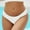 White, variant on WREESH Women's Fashion Low Waisted Bikini Bottoms Cheeky Underwear Brazilian Swimsuit Bottom Black