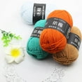 thumbnail image 4 of Hilo de algodón de leche Crochet Knitting Wool Yarn Chunky Hand-Woven Soft DIY Craft Yarn Abanopi Blanco lechoso, 4 of 7