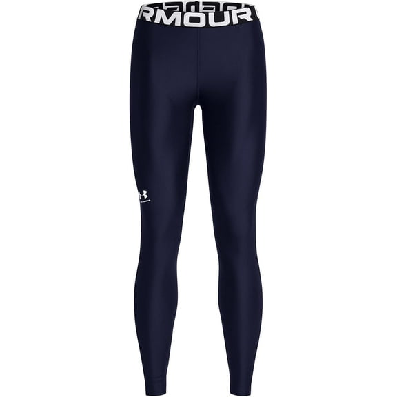 Under Armour HeatGear Authentics Leggings Midnight Navy/White LG (US 12-14)