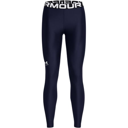 Under Armour HeatGear Authentics Leggings Midnight Navy/White LG (US 12-14)