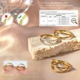 thumbnail image 2 of Triple/Double Hoop Nose Ring - 316L Stainless Steel Septum Clicker 16G/18G/20G CZ Conch Piercing Jewelry Septum Clicker Rings Cartilage Earring Helix Rook Tragus Gold/Black/Silver/Rose Gold, 2 of 10
