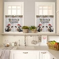 thumbnail image 4 of Christmas Curtain Valances Set Xmas Tree Gift Snowman Snowflakes Pink Kitchen Curtains 24&nbsp;inch Length Rod Pocket Valance and Tiers 3 Piece Set Small Bedroom Bathroom Laundry Decor, 4 of 7