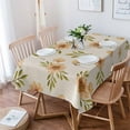 thumbnail image 4 of Pink Green Foral Leaves Rectangle Tablecloths 54x79,Retro Fall Rural Natural Countryside Table Cloth Table Cover Indoor/Outdoor Tabletop Decor for Wedding Holiday Party Dinner Baby Shower, 4 of 7