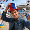 thumbnail image 4 of Football Events Patriotic Hat 4th of July Independence Day Patriotic Sun Cap Soccer Fans Top Hat Football Party Carnival and Celebrations for Adults Women Men, 4 of 6