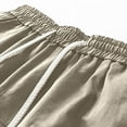 thumbnail image 5 of YLSDY Men's Casual Baggy Shorts Drawstring Waist Outdoor Workout Work Short Lightweight Cargo Shorts with Zipper Pockets Khaki L, 5 of 7