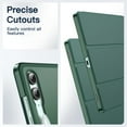 thumbnail image 7 of JETech Case for Samsung Galaxy Tab S9 FE+ / S9 FE Plus 12.4-Inch, Slim Translucent Back Tri-Fold Stand Protective Tablet Cover, Support S Pen Charging, Auto Wake/Sleep (Midnight Green), 7 of 7