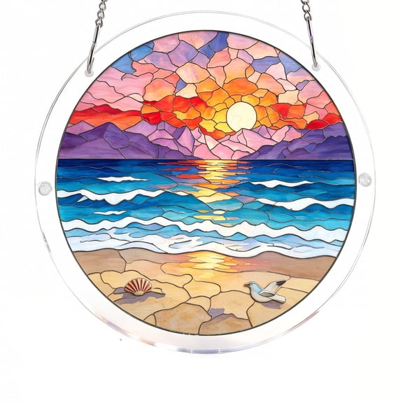 3D Acrylic Puzzle for Adult, 83 Pieces 7.4 Inch Suncatcher Kit Window Hanging, Acrylic Puzzles Garden Decoration for Women Men Mom Happy Birthday Gift Home Decor