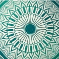 thumbnail image 4 of Stylo Culture Ethnic Round Floor Cushion Cover Mandala Meditation Cushion Printed Pouf Pillow Case Green 32x32 Big Decorative Pom Pom Lace Cotton Floral 1 Pc, 4 of 4