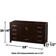 thumbnail image 2 of Wyndham Collection Sheffield 59" No Sink Wood Single Bathroom Vanity in Espresso, 2 of 4