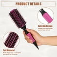 thumbnail image 4 of Cepillo de pelo redondo Unique Bargains Cepillos de pelo para mujeres con pines de nylon color rosa 10.04"x2.36", 4 of 7