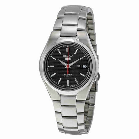 Seiko Series 5 Automatic Black Dial Mens Watch (Best Strap For Seiko 5)